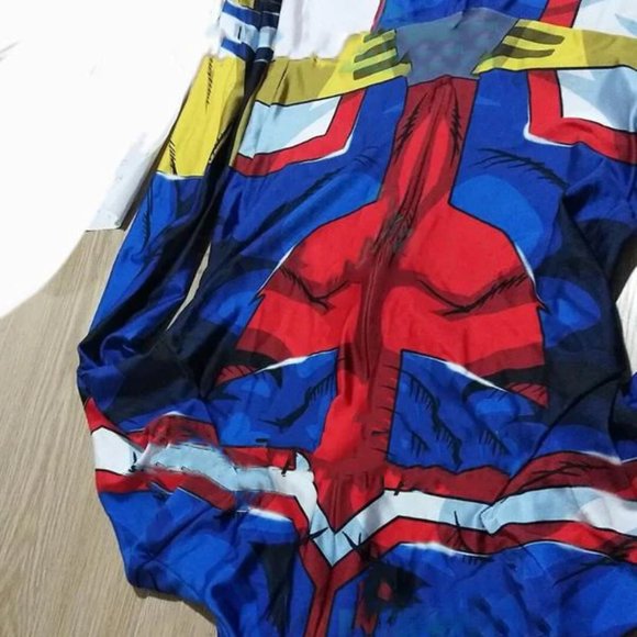 ALL MIGHT COSTUME COSPLAY (SPANDEX SUIT) (MENS XL) - ONLY ONE LEFT - Picture 4 of 7